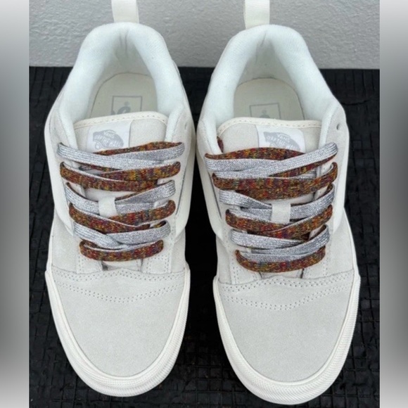 VANS Knu Stack Skate Shoes Lace Up Platform white Puffy Sneakers W 9.5 M 8 NEW - Picture 9 of 13